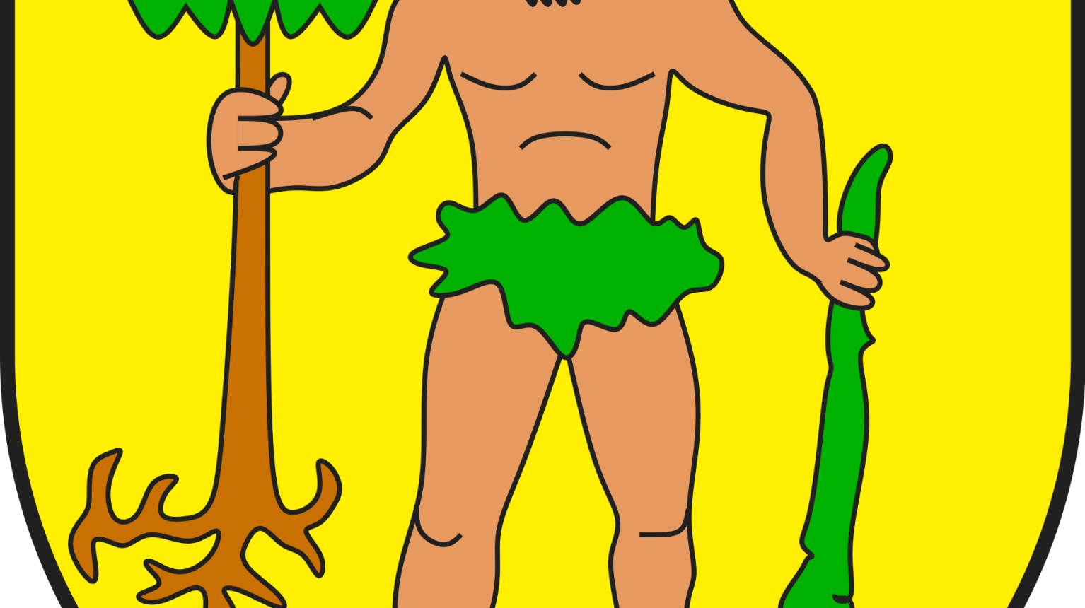 The former district of Küblis has a Wildmännli as well. He holds a small fir tree in his right hand and a truncheon in his left.