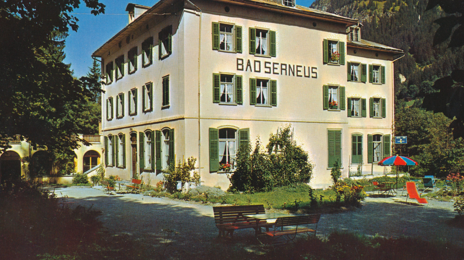 Picture postcard of the Hotel Bad Serneus, undated (Klosters Tourism Association archive).