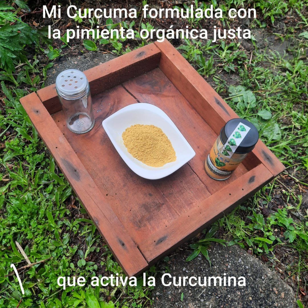 Cúrcuma Curcuma en polvo formulada con la pimienta orgánica justa - 50 gramos - Miniatura 2