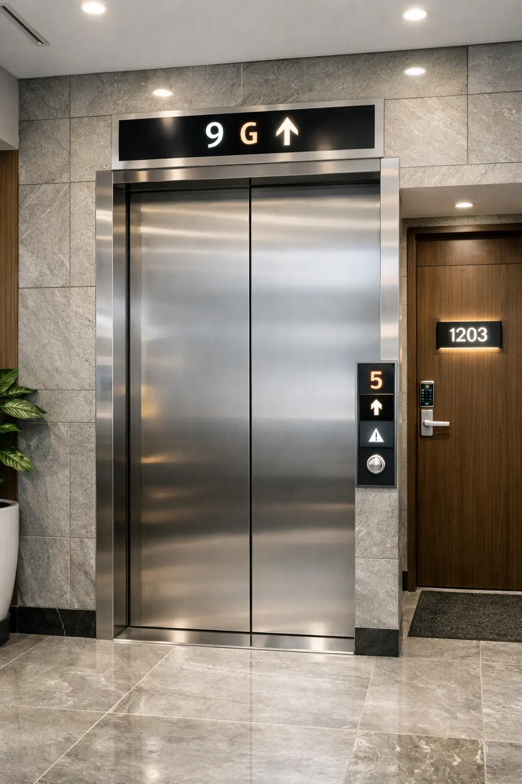 Commercial elevator system for high-rise apartment building in Bangalore