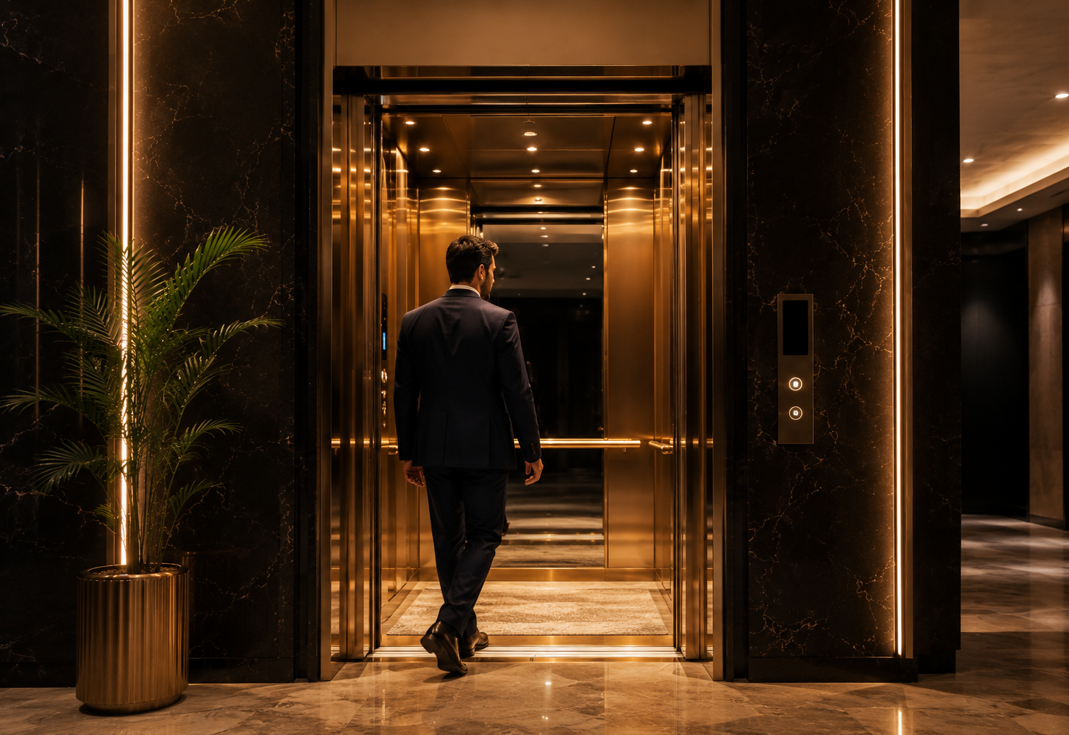 Luxury residential elevator experience with premium operational maintenance