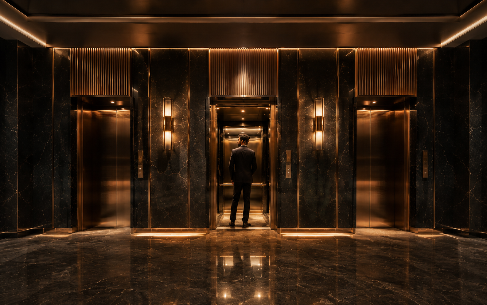 Premium branded elevator technical maintenance environment