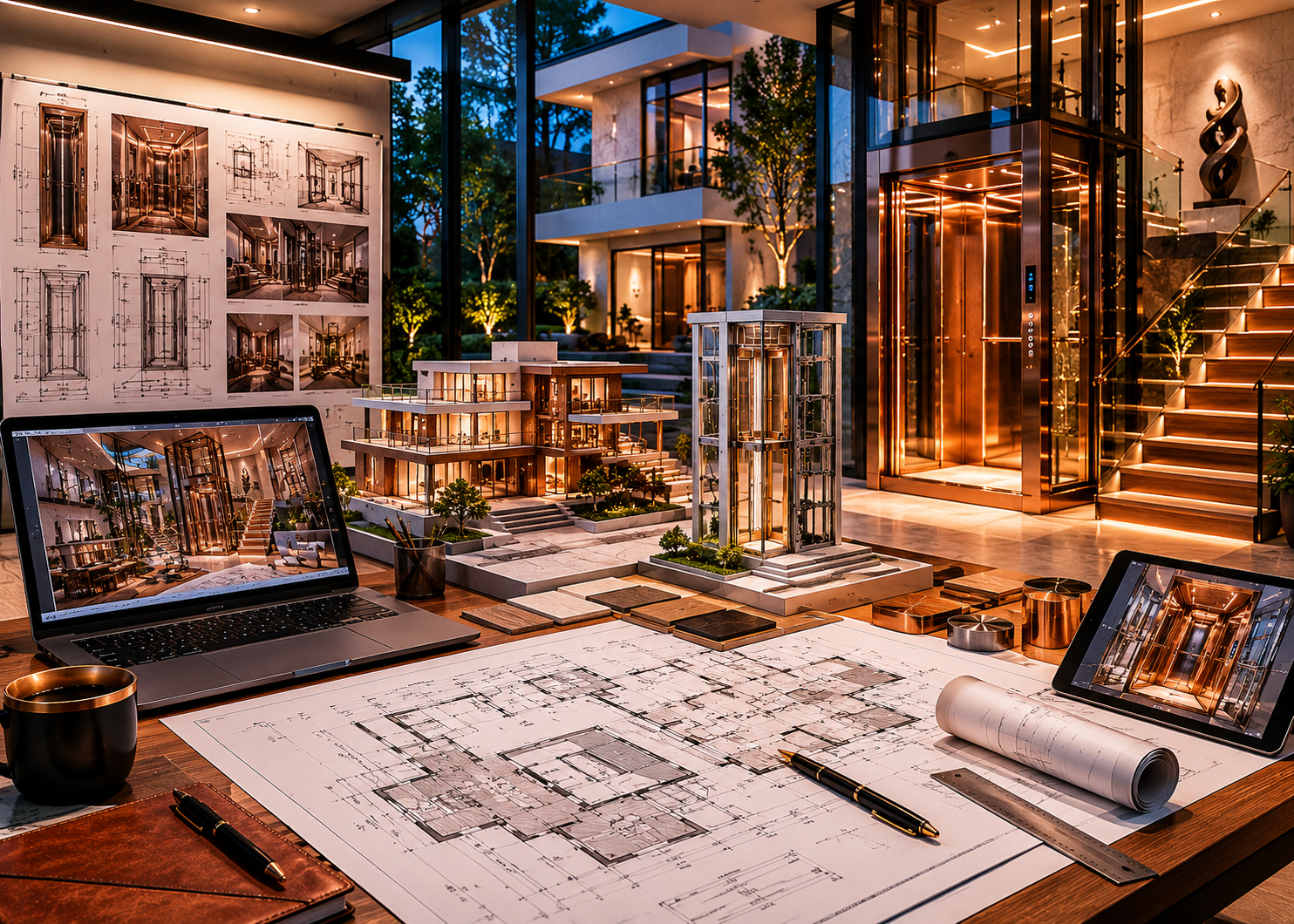 Luxury villa elevator planning guide featuring premium residential mobility solutions by VOLO Lifts