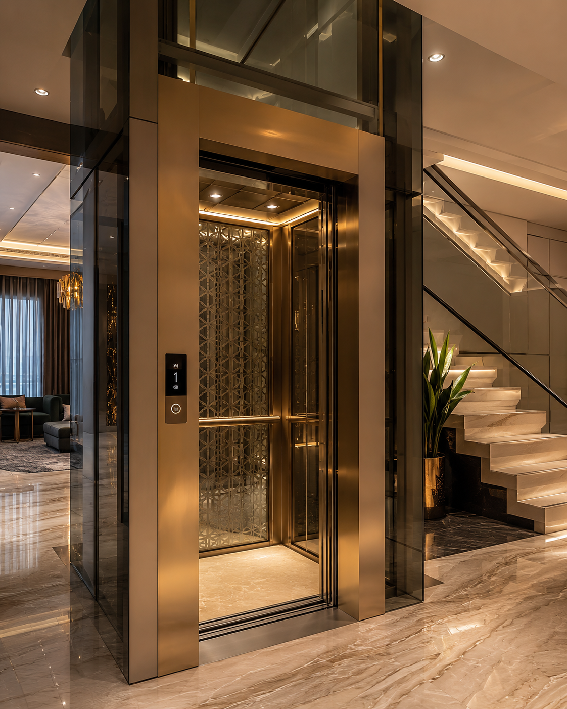Luxury Home Elevator Installation in Bangalore Villa