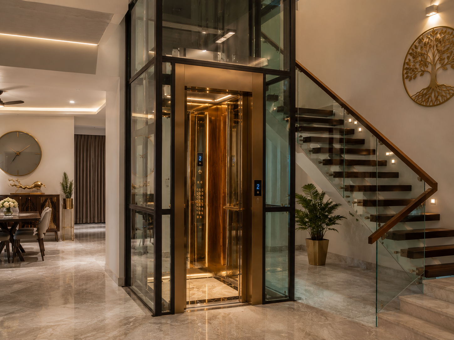 Hydraulic Home Elevator Installation in HSR Layout Bangalore Luxury Residence