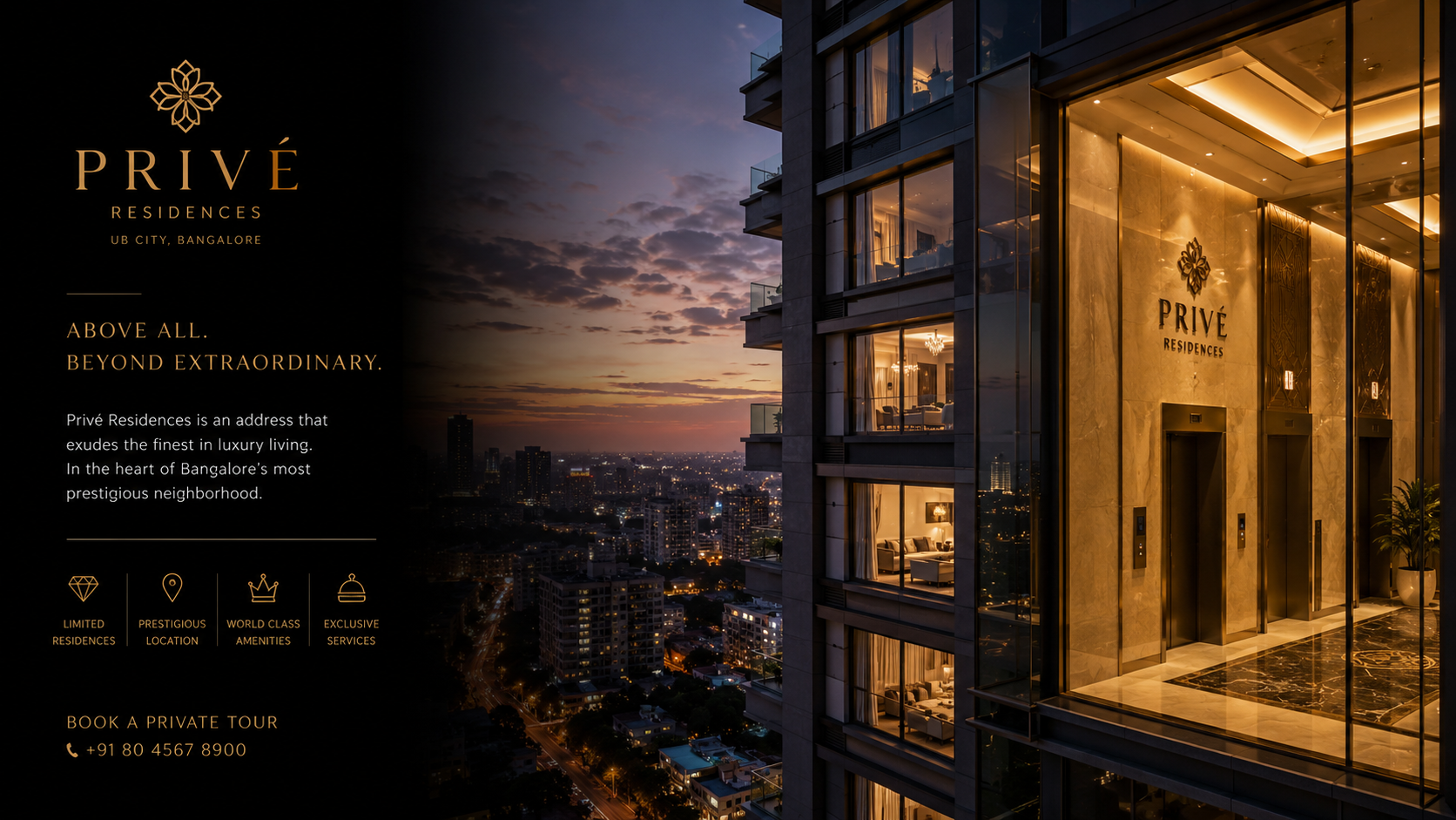 Luxury apartment tower in Bangalore requiring lift planning elevator supply and installation support