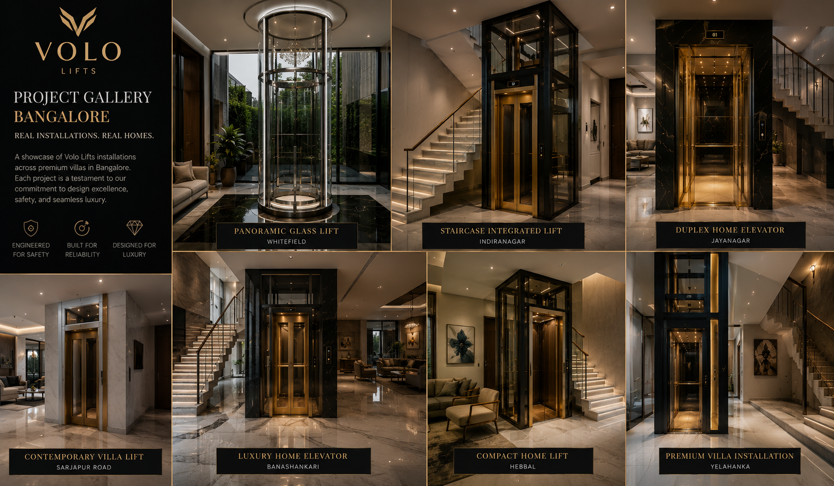 Luxury Home Lift Installations in Bangalore Villas and Duplex Homes