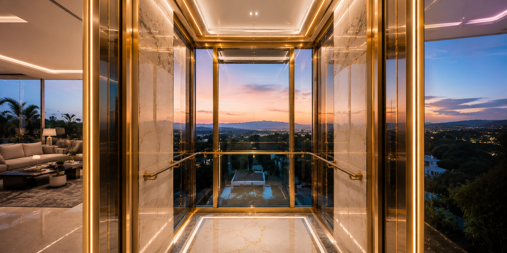 Advanced safety systems integrated into the Volo Phantom panoramic home elevator