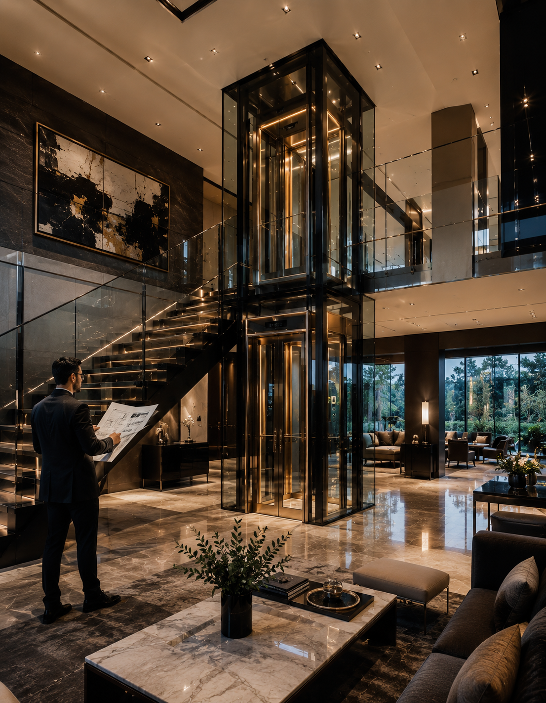 Luxury Residence with Integrated VOLO Spectre Home Elevator