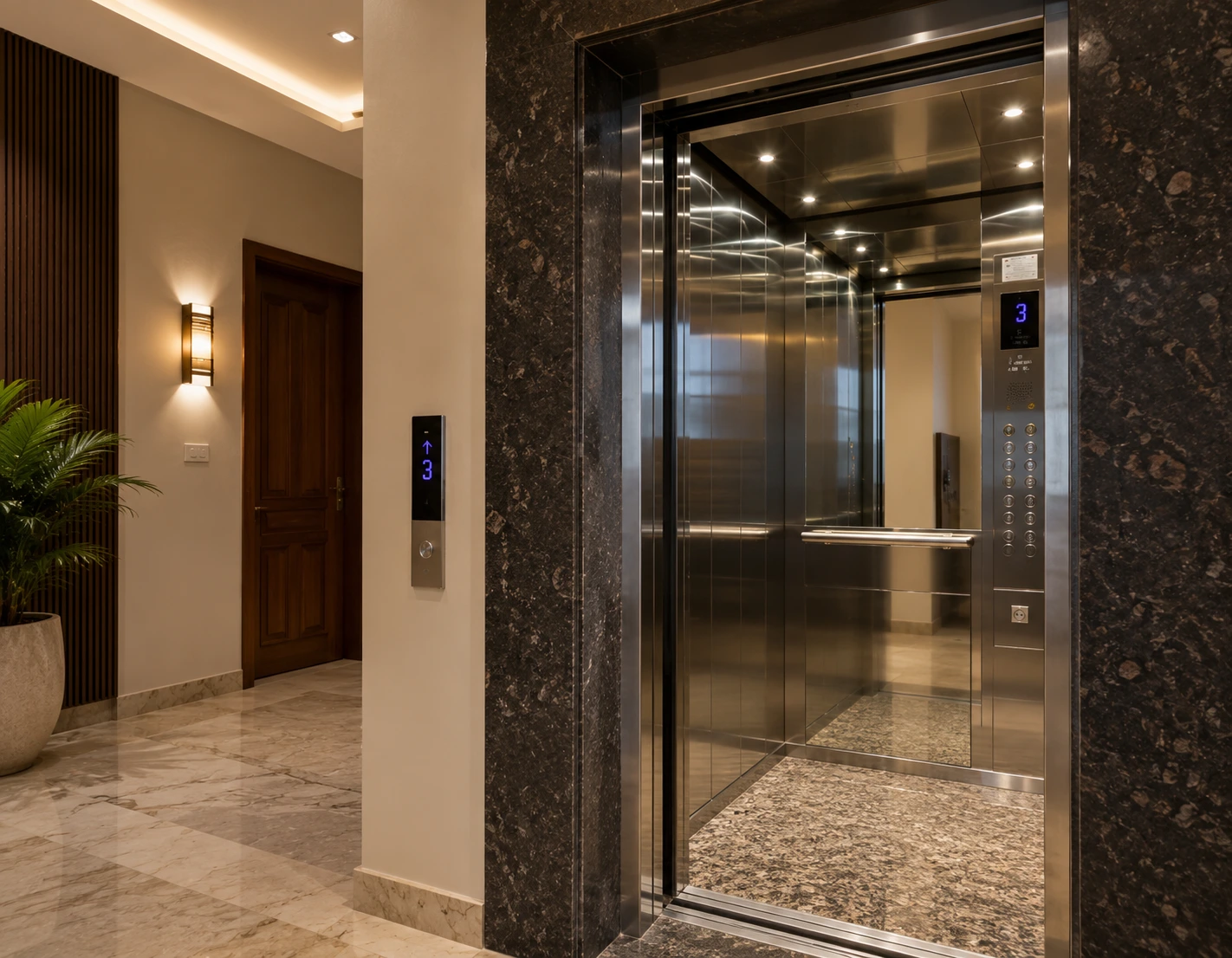 Gearless MRL Apartment Lift