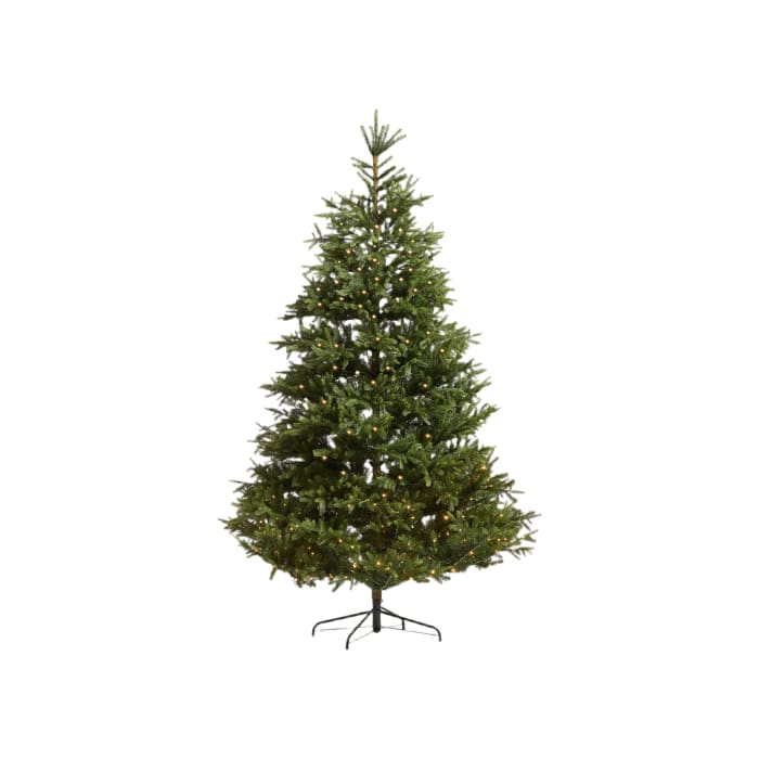 Faux Pre-Lit Christmas Tree - 8ft - Green