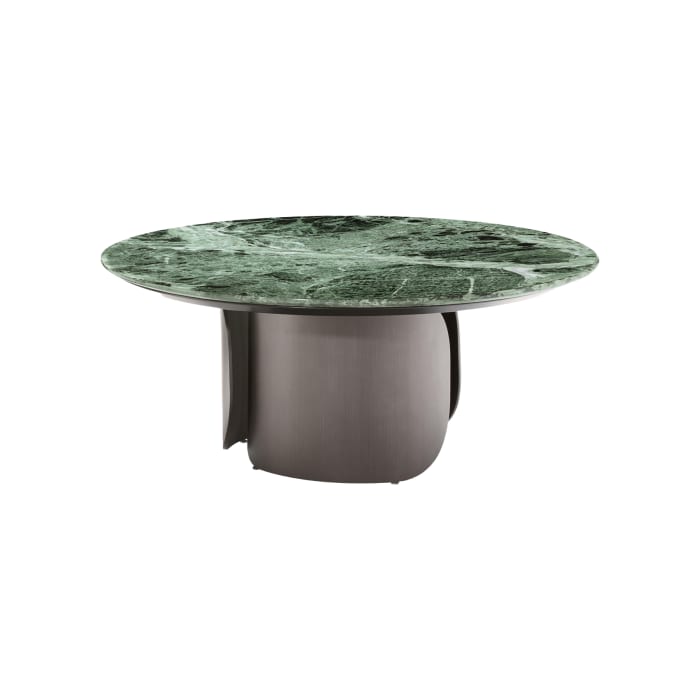 Gabriel Metal Base with Green Marble Top Coffee Table