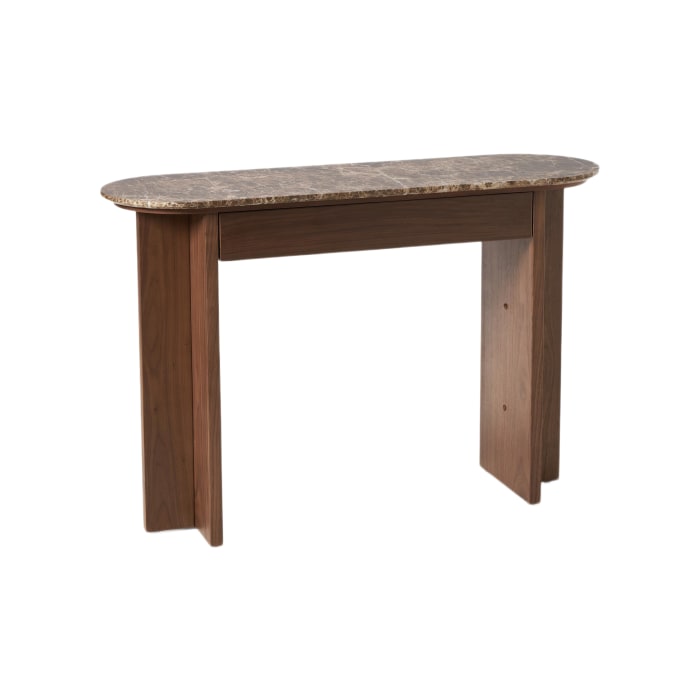Wooden Console Table Zumi with Marble Top