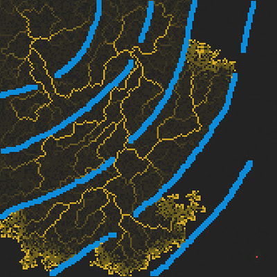 Artificial Physarum Experiment 2