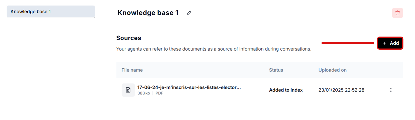 Add a Knowledge Base