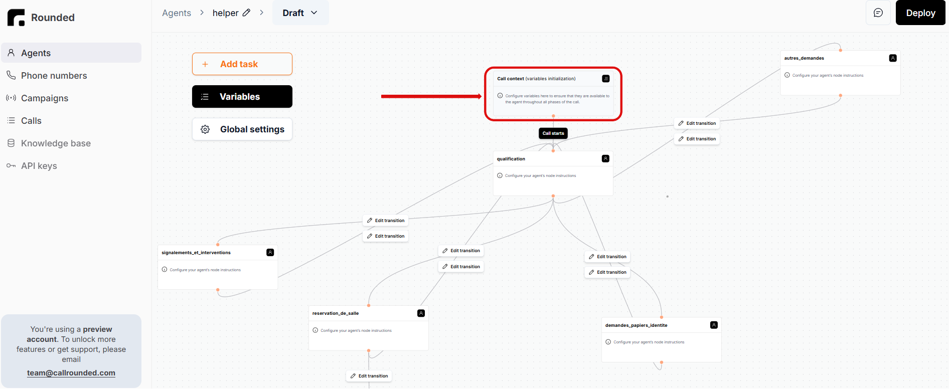 Call context block screenshot