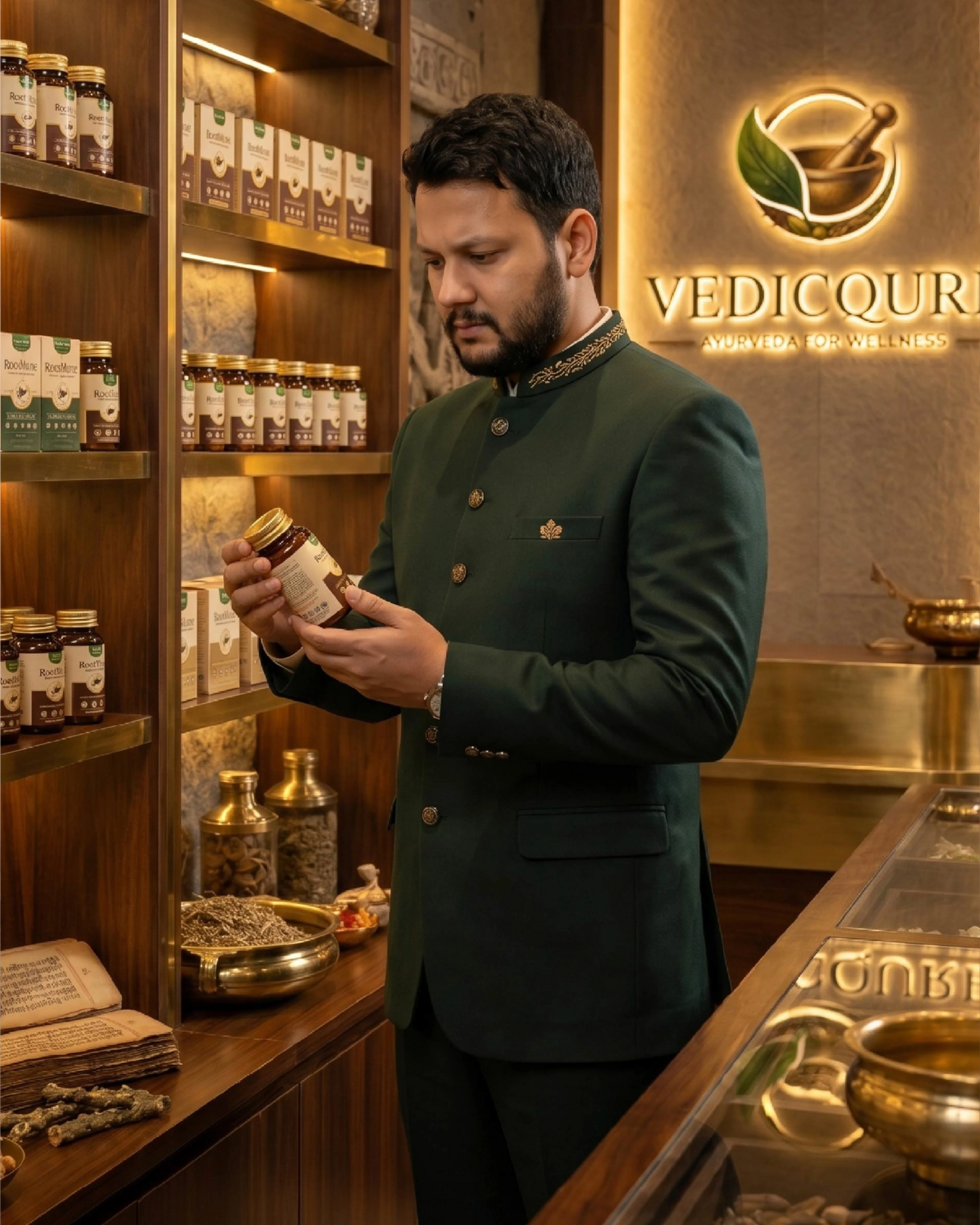 RootMune supplements brand transformation — founder before Vishverse diagnosis