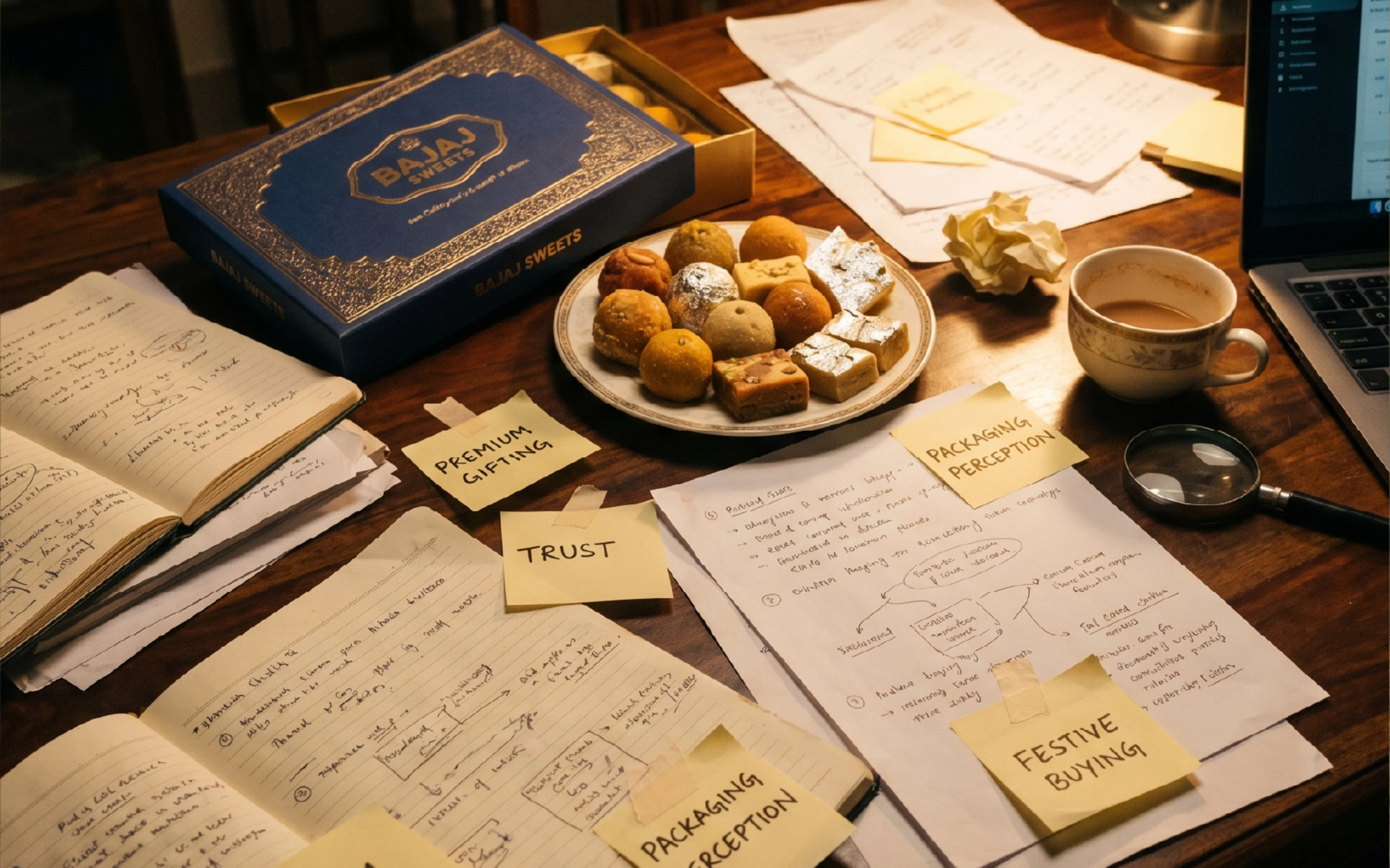 Handwritten research notes