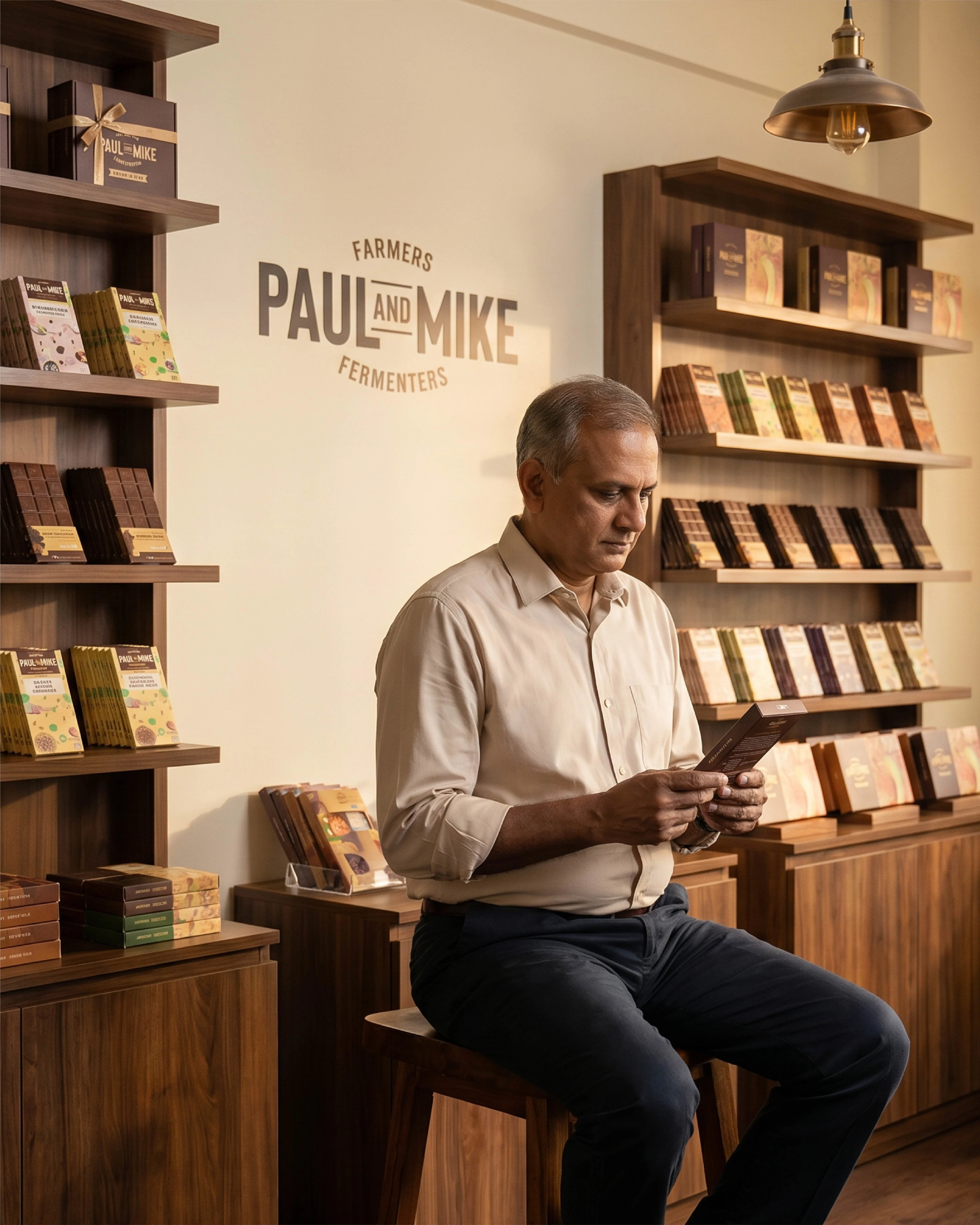 Founder at desk