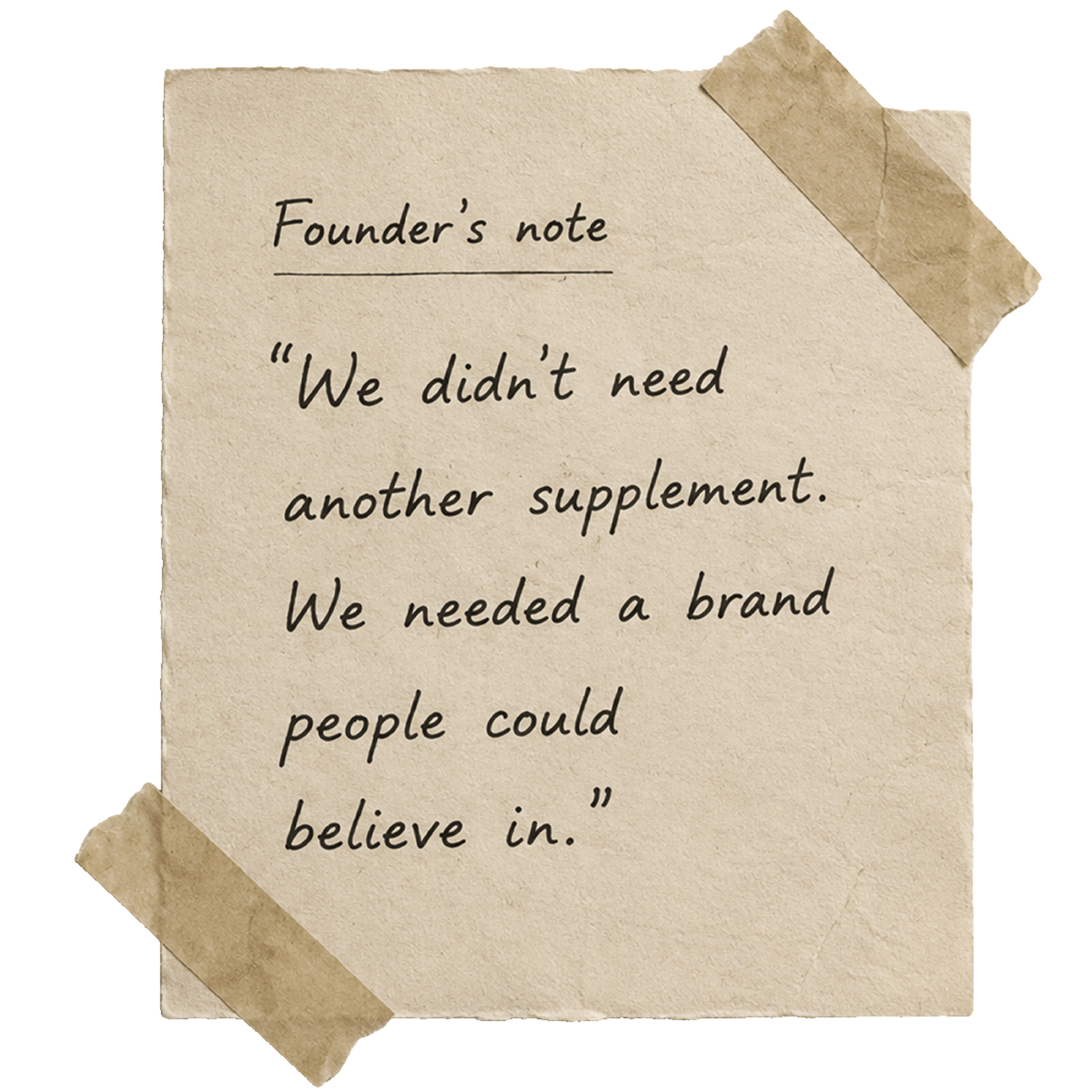 Founder's note