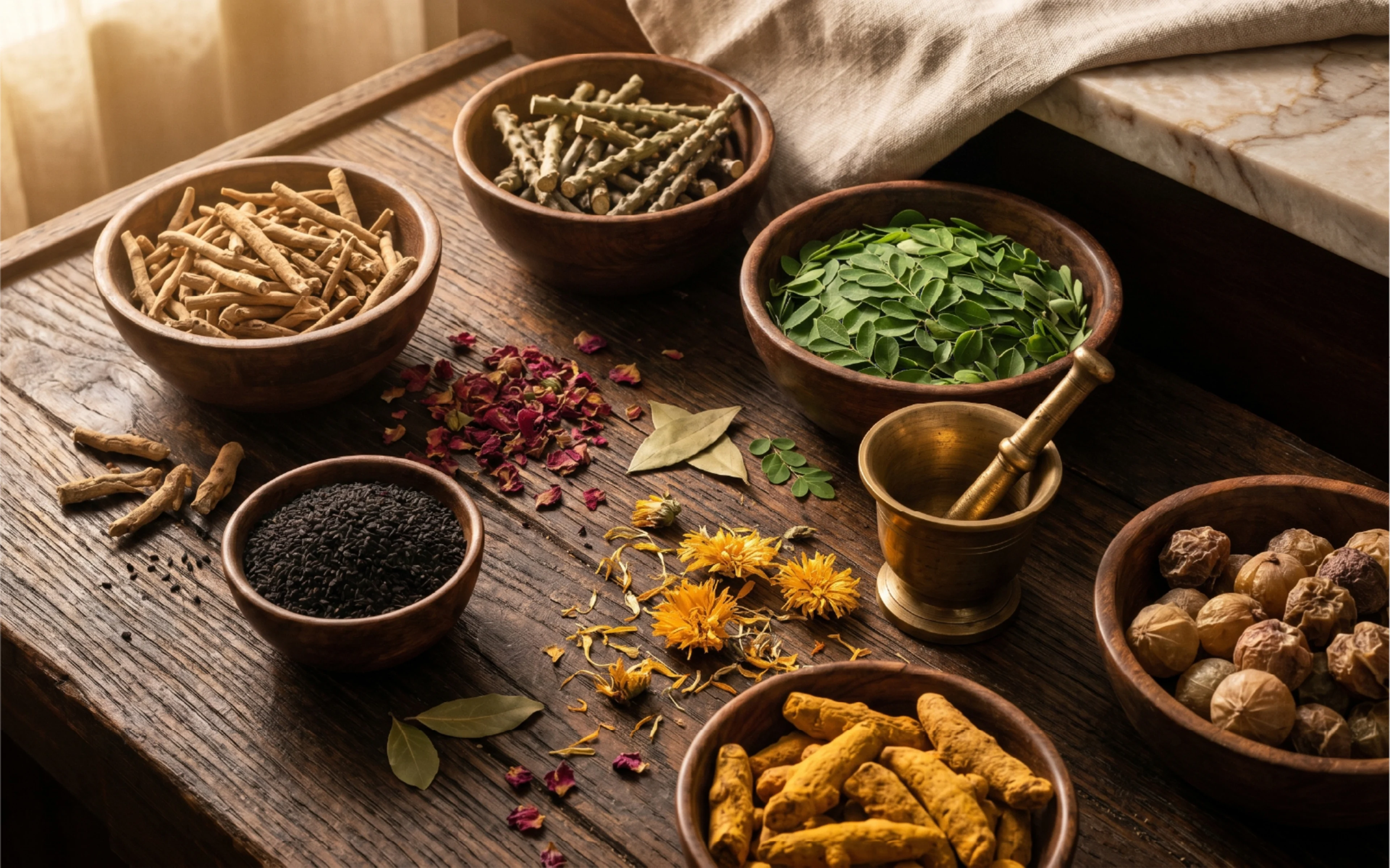Ayurvedic ingredients — herbs and spices