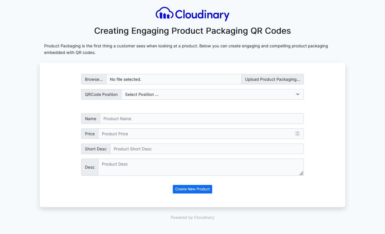 Cloudinary Product Packaging