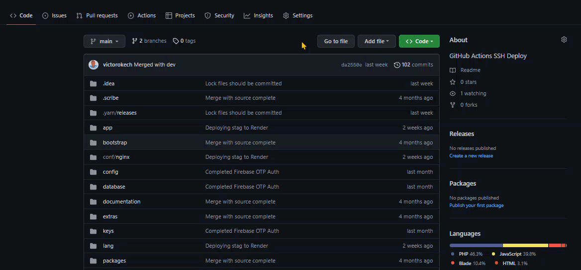 GitHub Actions Deploy through SSH - SNETTSCOM