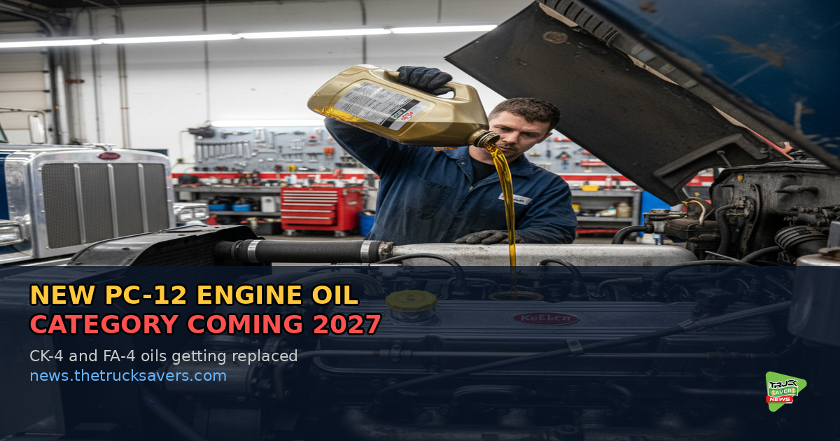 New PC-12 Diesel Engine Oil Category Coming 2027 — What Every Trucker Needs to Know