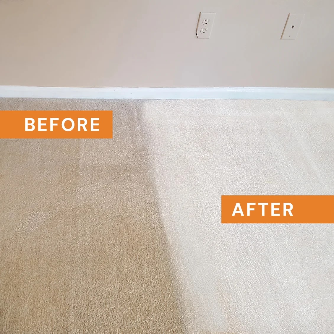 Carpet cleaning before and after