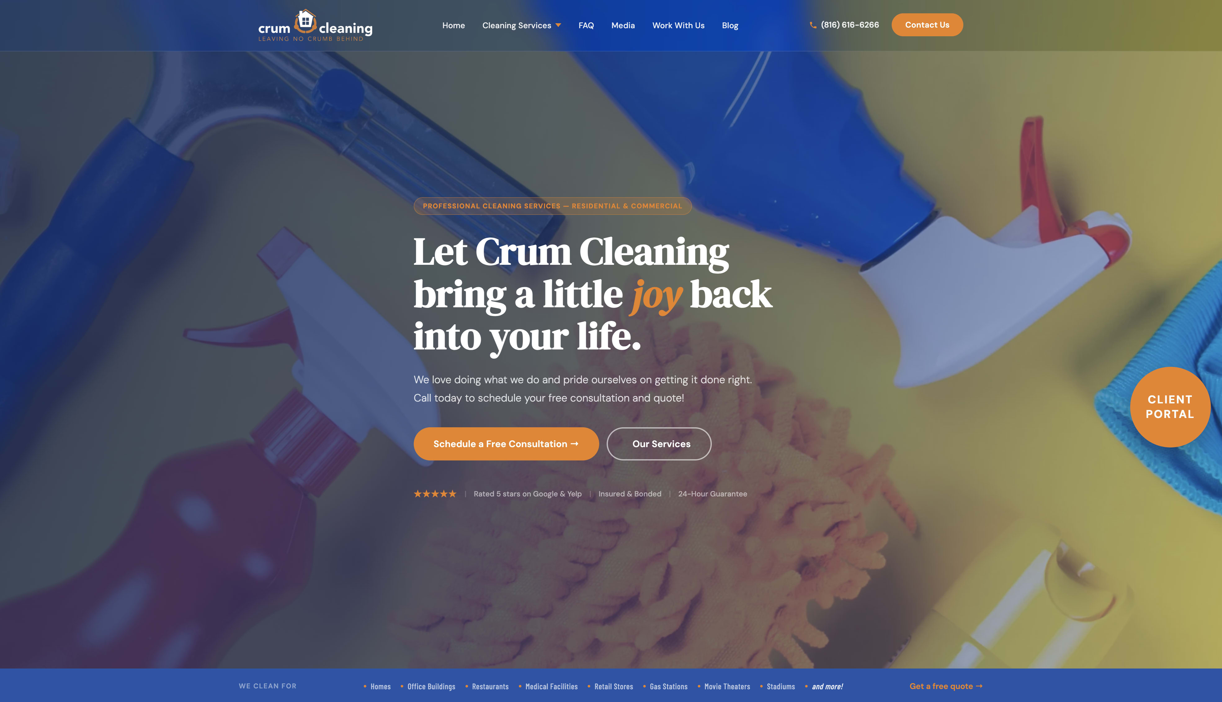 Crum Cleaning new website