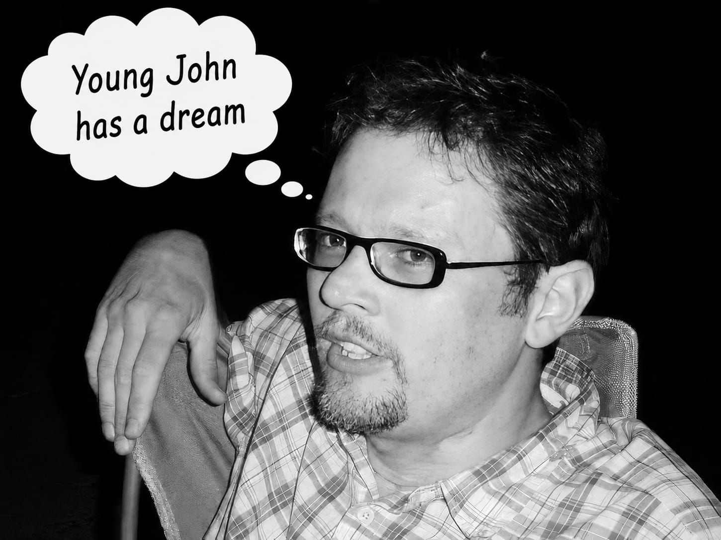 A young John Crum in the early days of Crum Cleaning