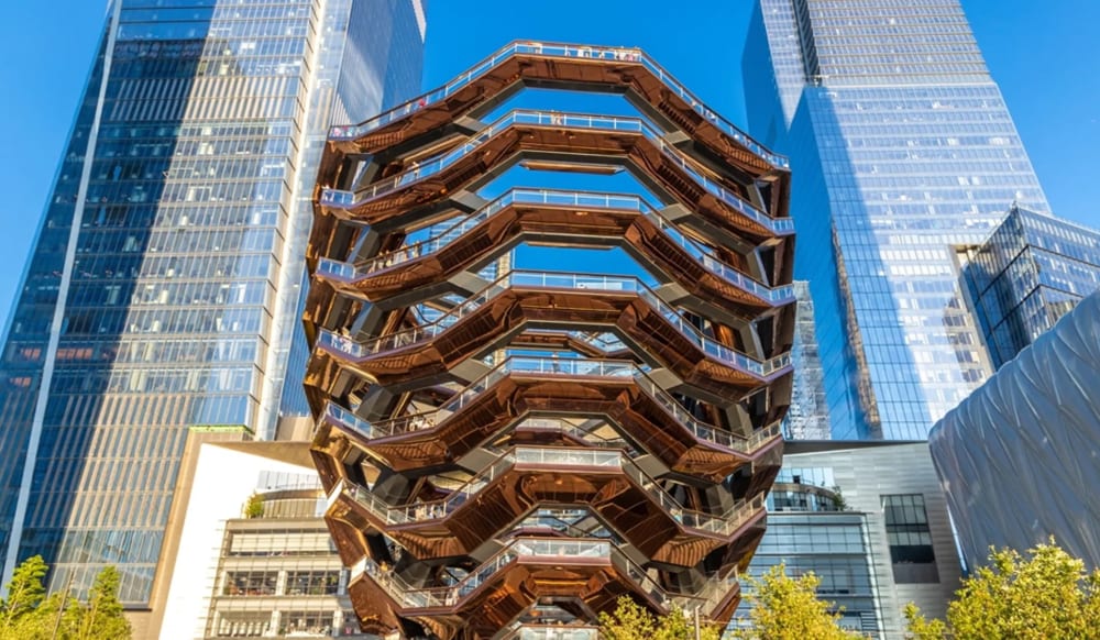 New residential towers rising in Hudson Yards on Manhattan's far west side