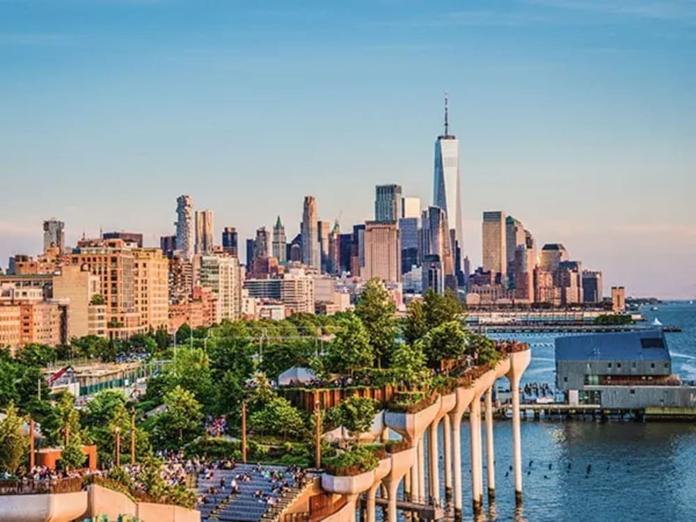 Little Island park on the Hudson River waterfront in Manhattan, a driver of West Side property values