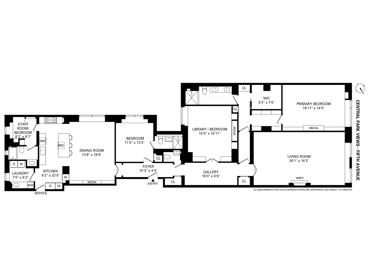 912 5th Avenue, Unit 2A - Floor Plan