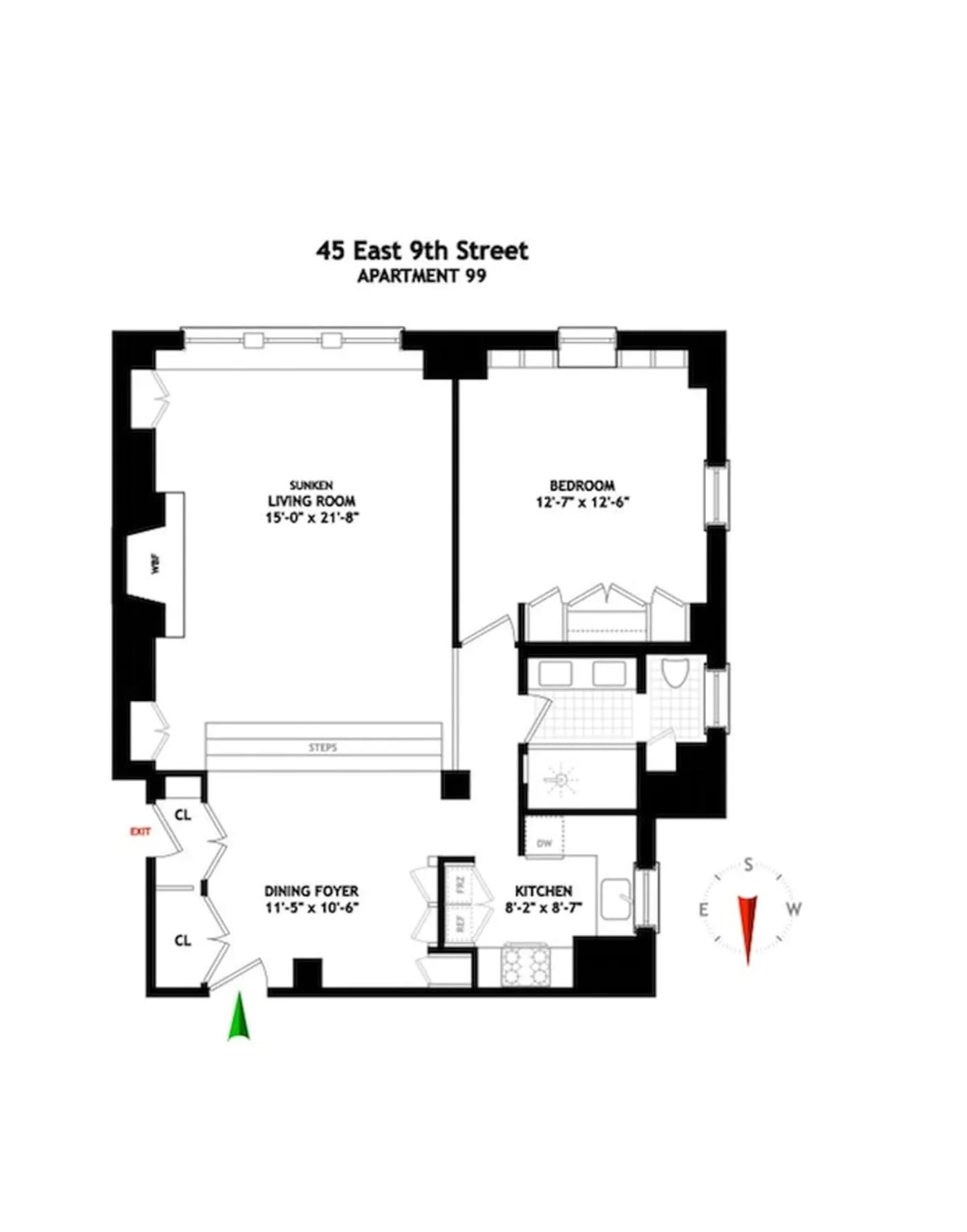 45 East Ninth Street, Unit 99 - Floor Plan