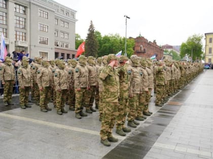 Башкирский батальон имени Тагира Кусимова отправился из Уфы к месту боевого слаживания