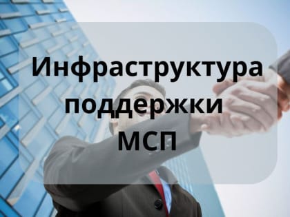 Инфраструктура поддержки малого и среднего предпринимательства