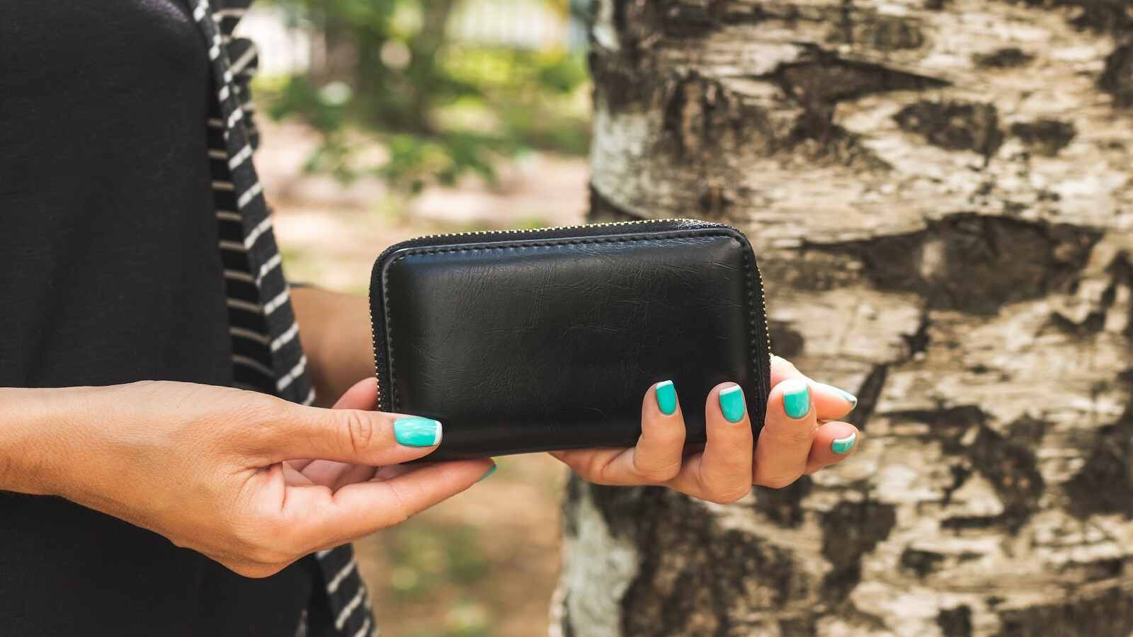 Black Leather Phone Bag