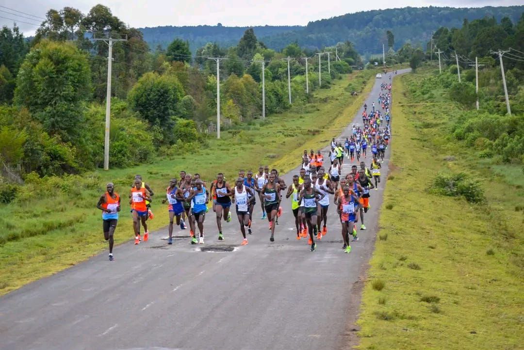 Runners hit the track at the Uzalendo Half Marathon