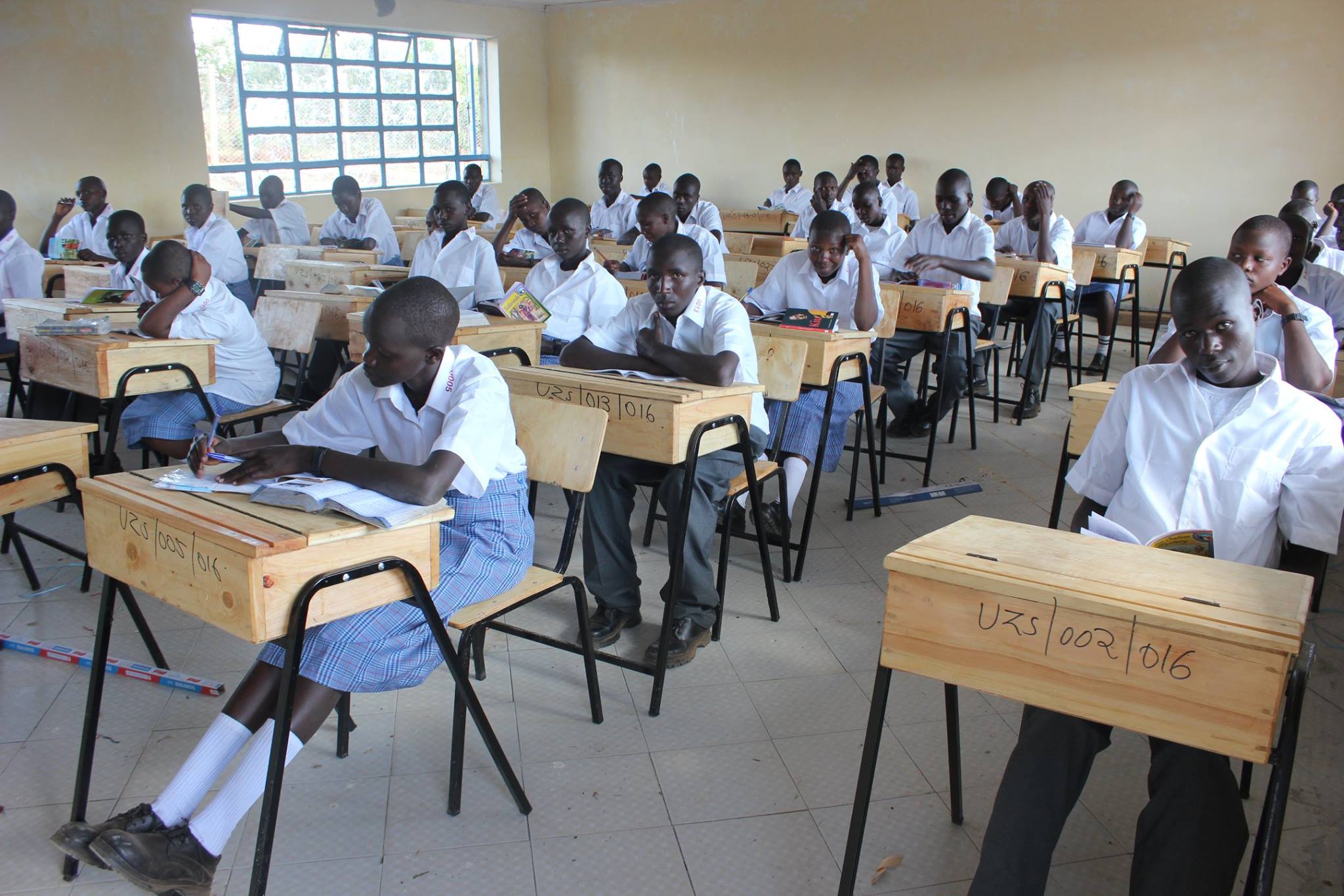 Students in classroom at Uzalendo School