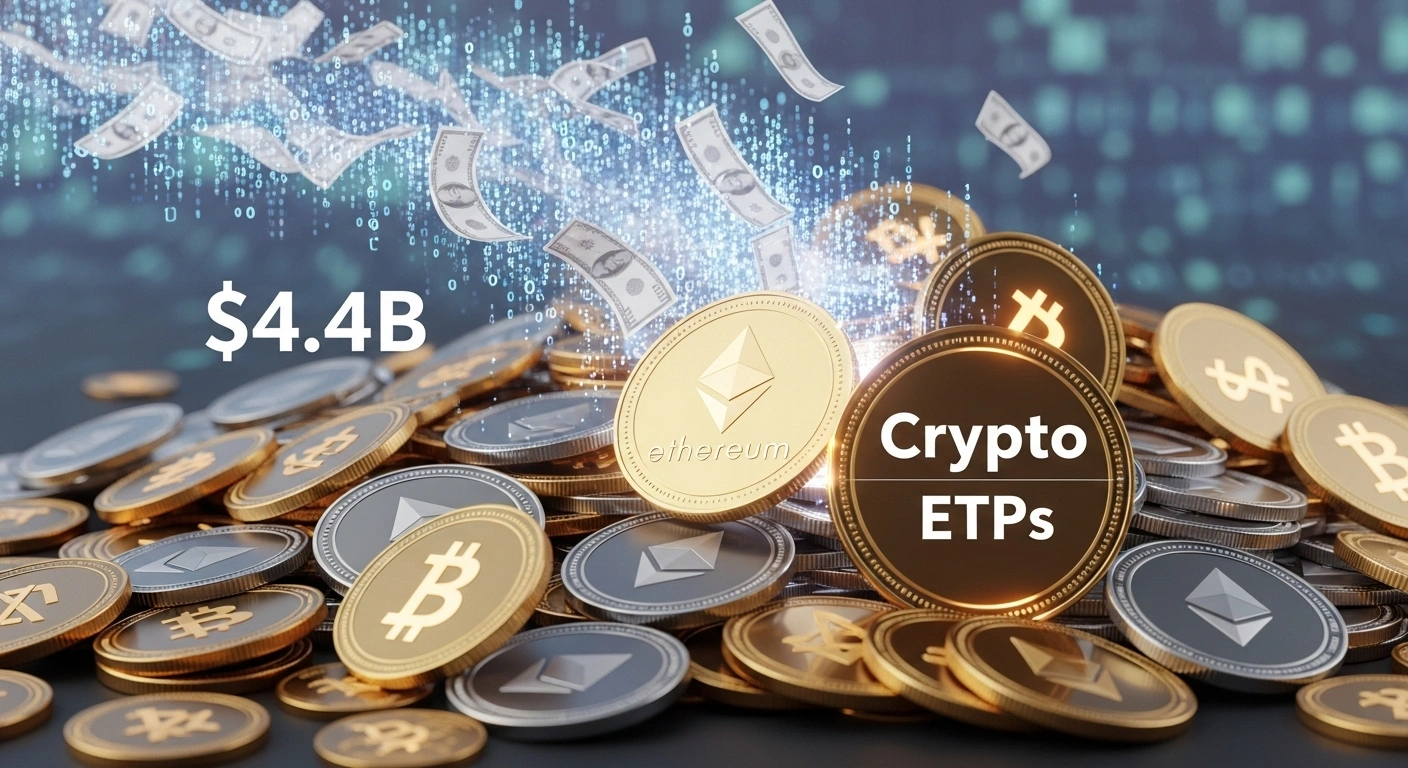Crypto Funds Flood $4.4B as Ether ETPs Smash Records