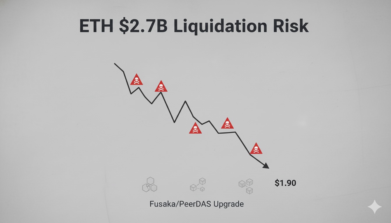 Ethereum Braces for $2.7B Liquidation Storm Amid Fusaka Sharding Breakthrough