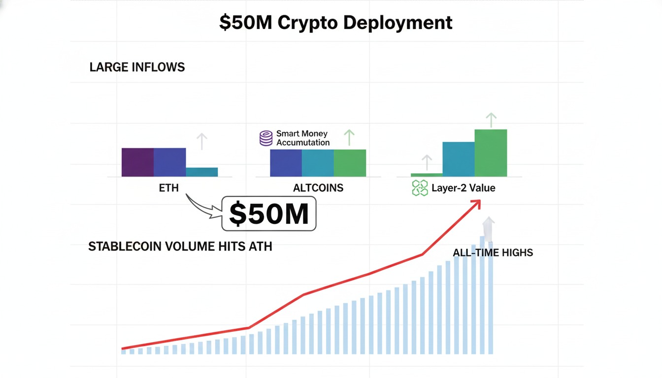 Ethereum Whales Bet $50M as Fundamentals Hit Records