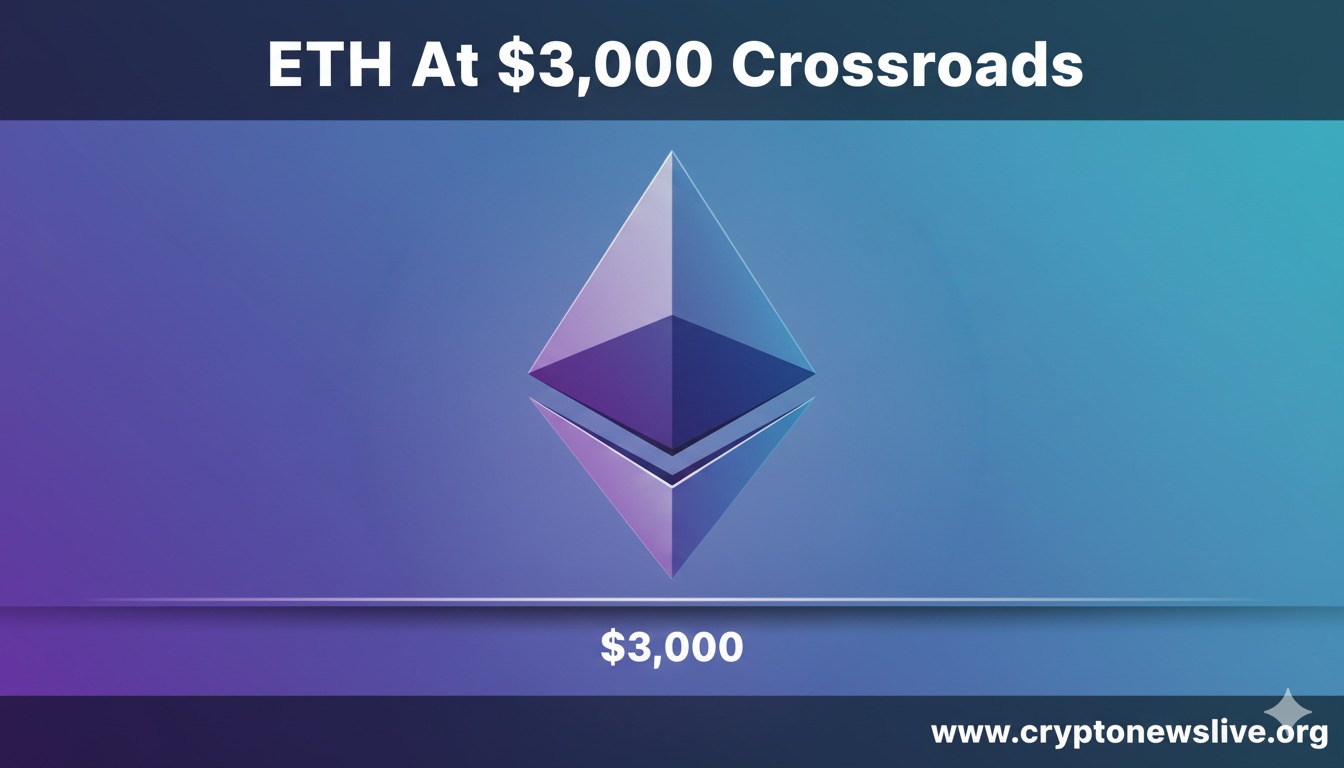 Ethereum Teeters at Critical $3,000 Threshold