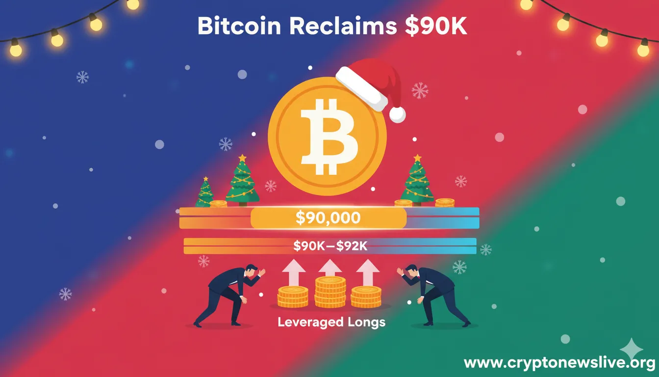 Bitcoin Traders Eye $92K Liquidity Zone as Leveraged Longs Surge