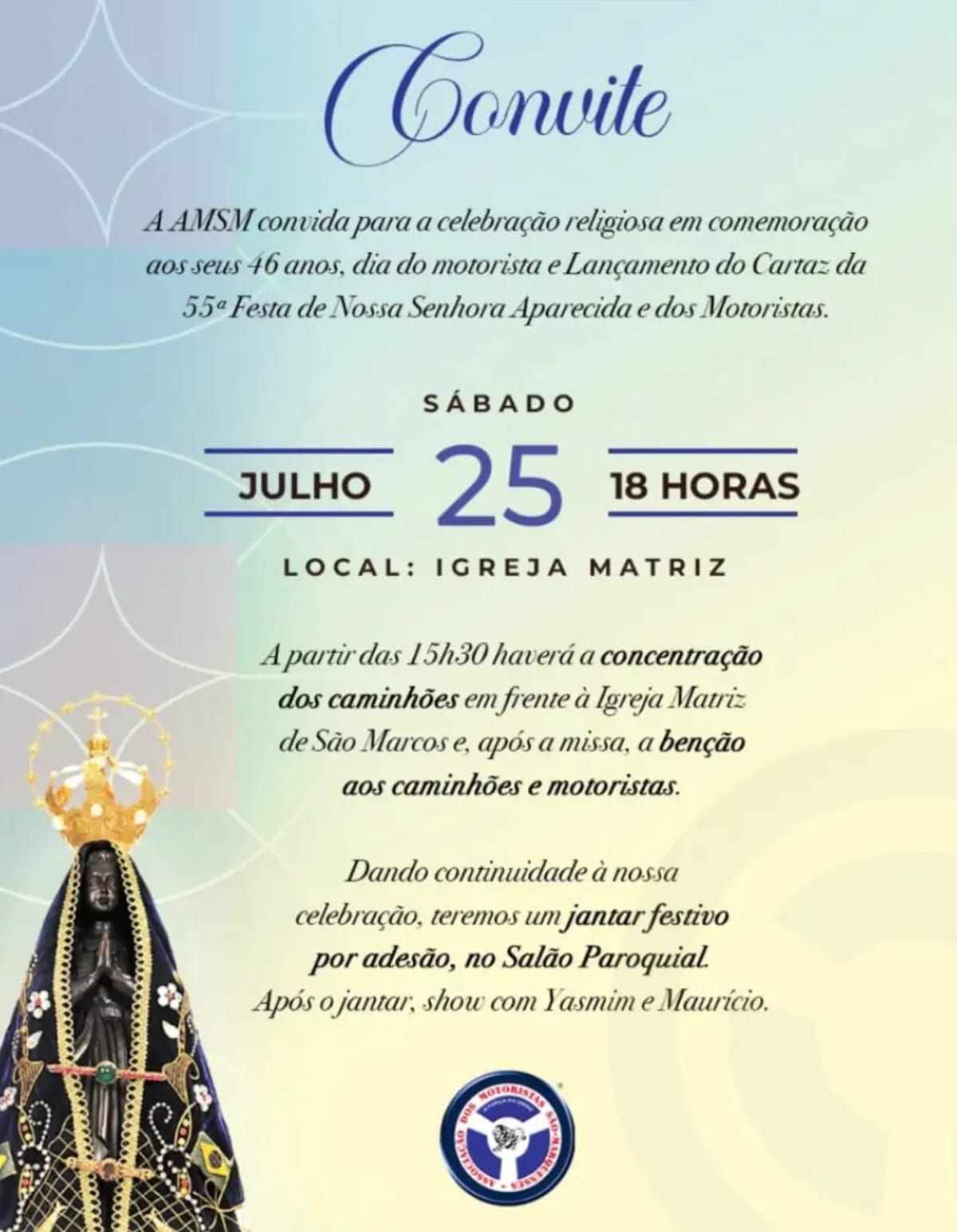 Celebração dos 46 anos da AMSM e lançamento da 55ª Festa dos Motoristas em São Marcos (RS)