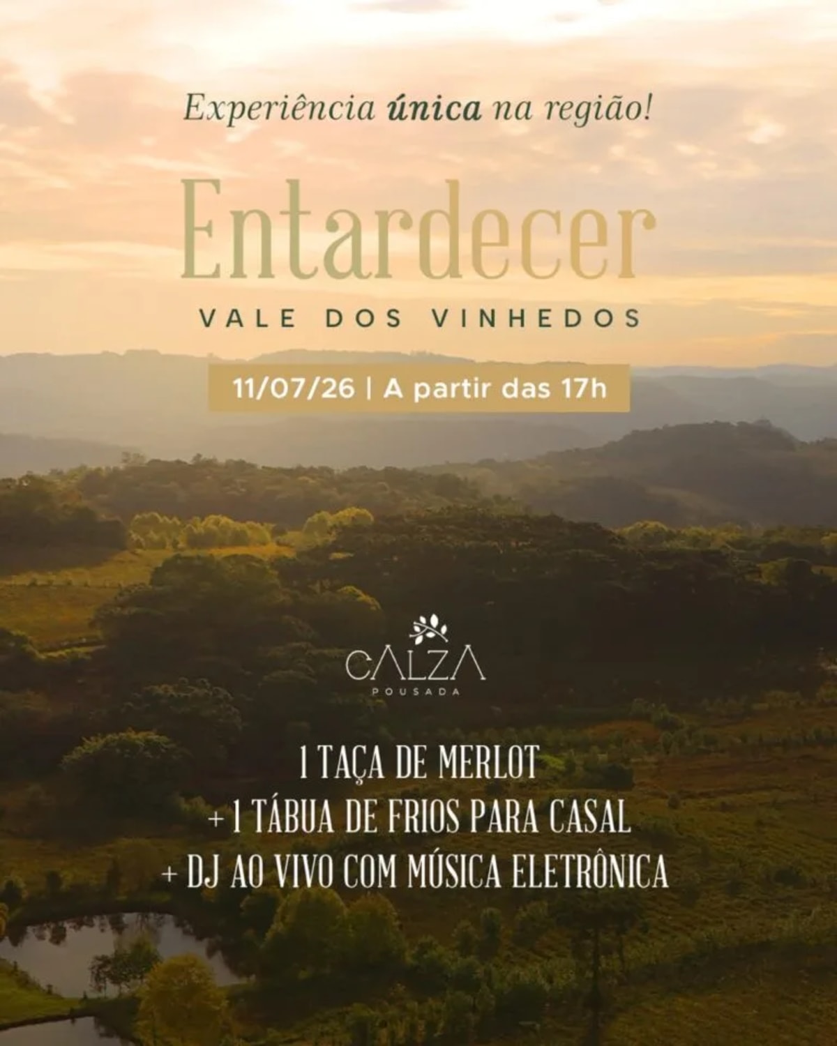 Entardecer Vale dos Vinhedos em Bento Gonçalves (RS)