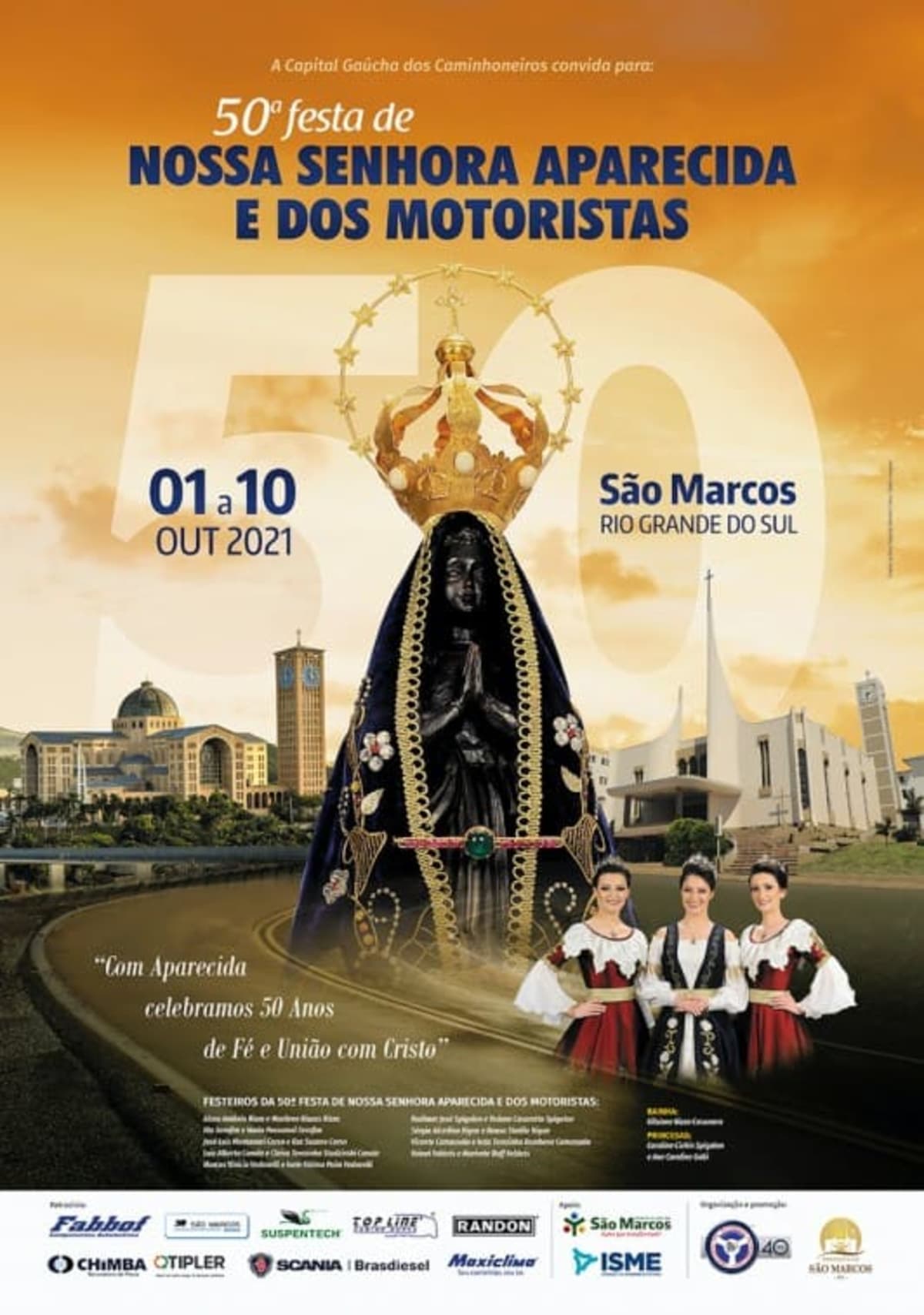 Festa de Nossa Senhora Aparecida e dos Motoristas 2025 em São Marcos (RS)