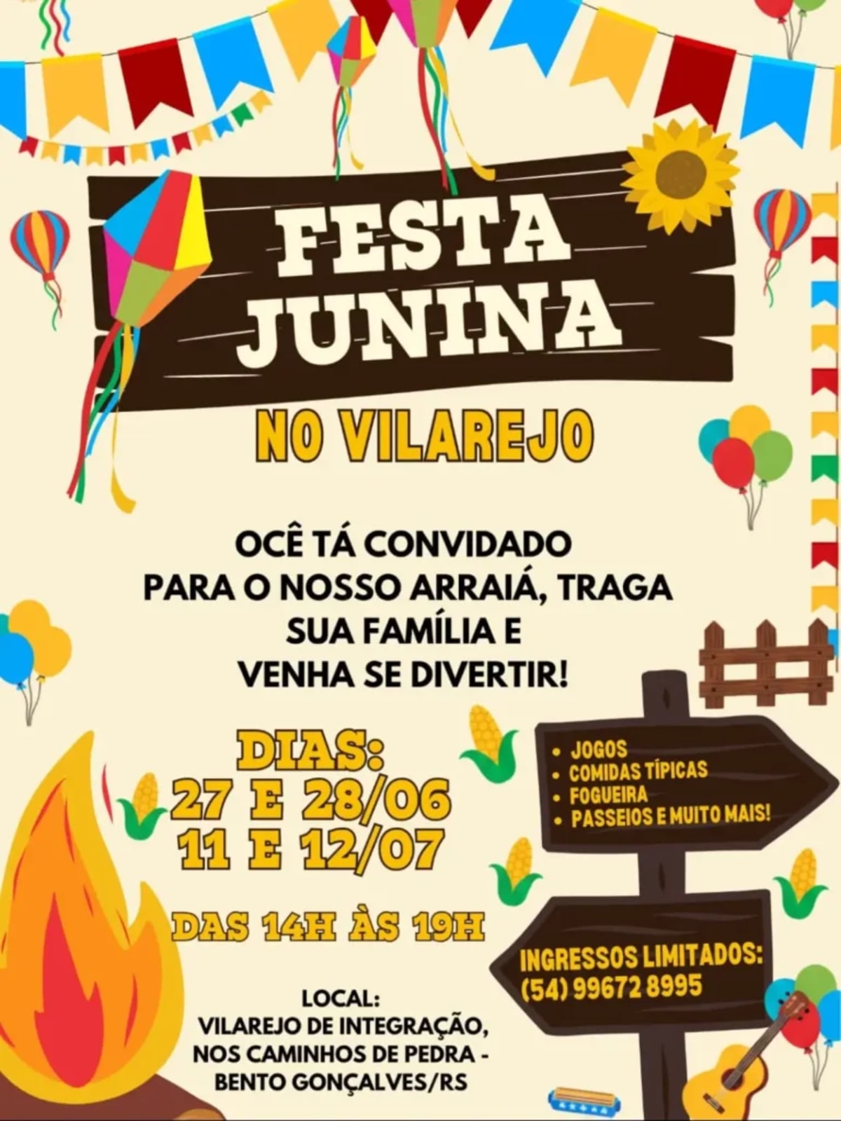 Arraiá no Vilarejo em Bento Gonçalves (RS)