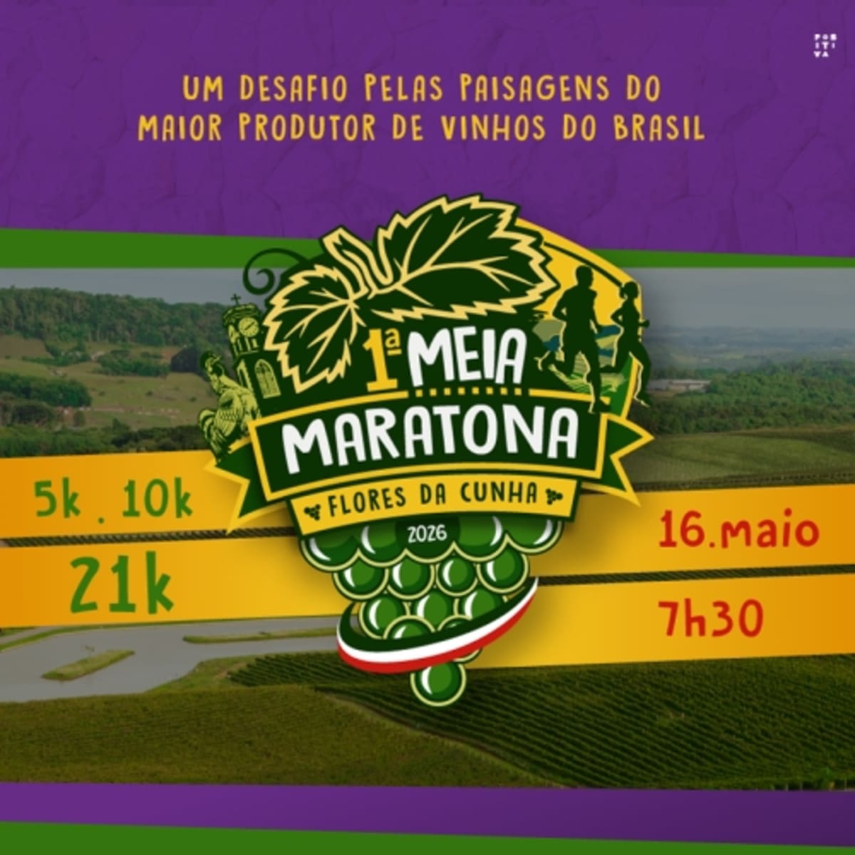 1ª Meia Maratona 2026 em Flores da Cunha (RS)